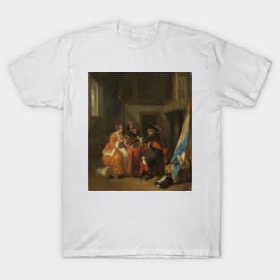 A Card Game - Gabriël Metsu T-Shirt